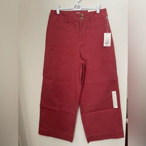 A New Day Wide Leg Crop Pants, Coral Size 6